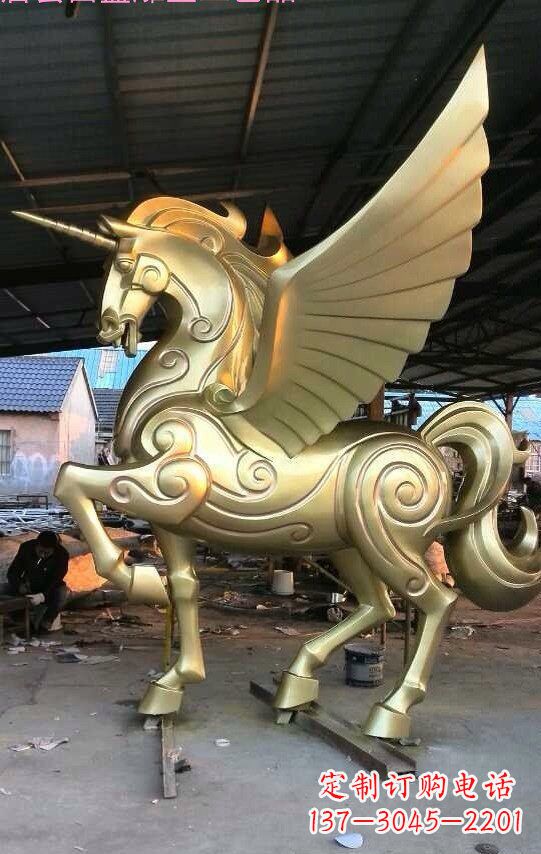 安阳不锈钢飞马独角兽雕塑