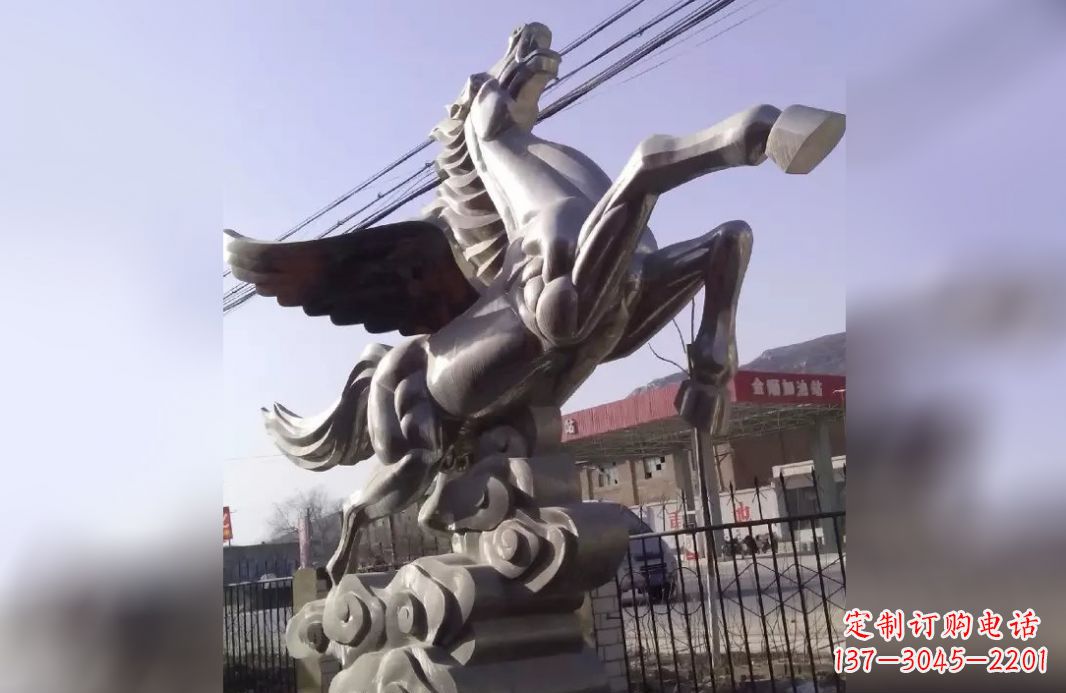 安阳不锈钢飞马雕塑_2