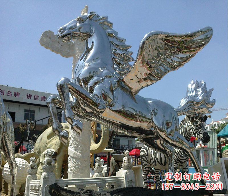 安阳不锈钢飞马广场雕塑