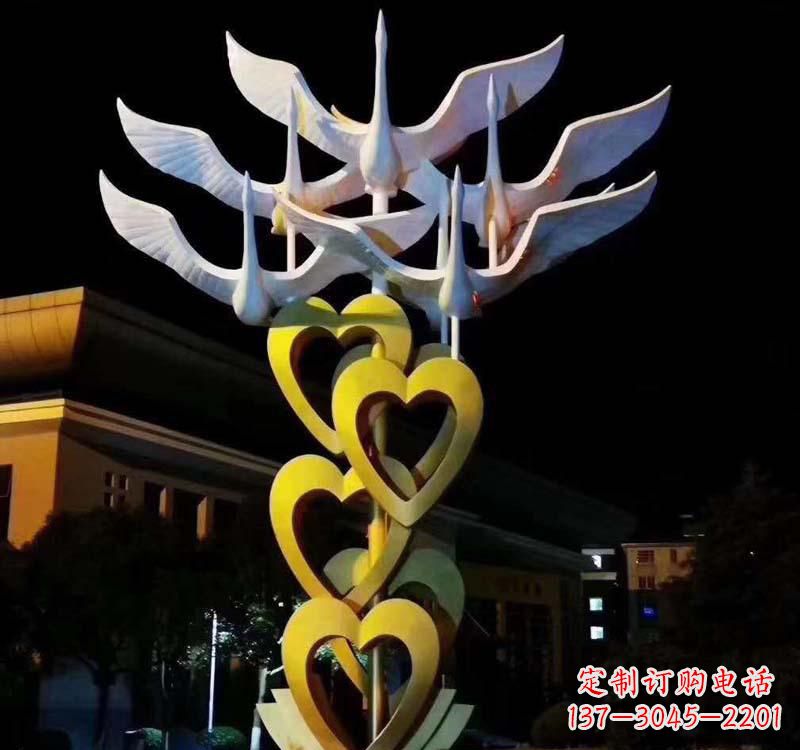 安阳不锈钢飞翔大雁雕塑