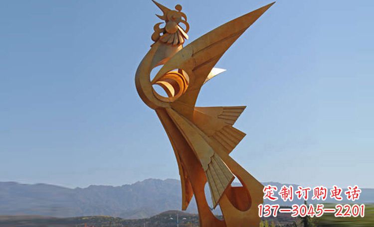 安阳不锈钢凤凰抽象雕塑