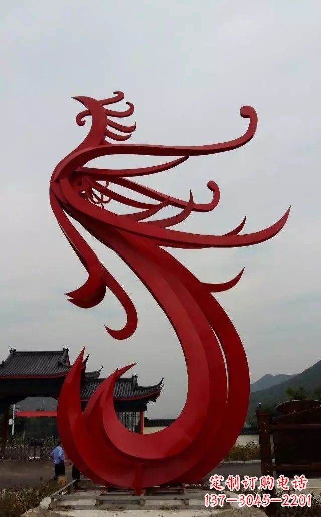 安阳不锈钢凤凰大型抽象雕塑