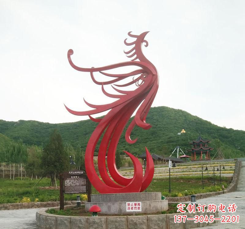 安阳不锈钢凤凰抽象雕塑2