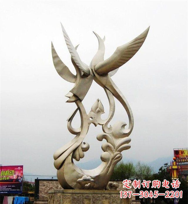 安阳不锈钢凤凰雕塑供应