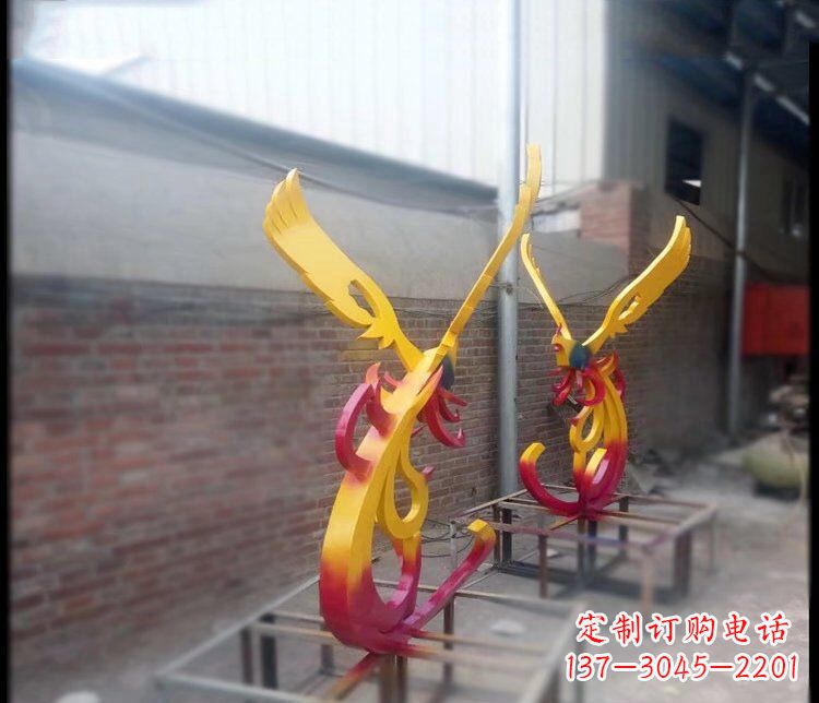 安阳不锈钢凤凰公园景观雕塑