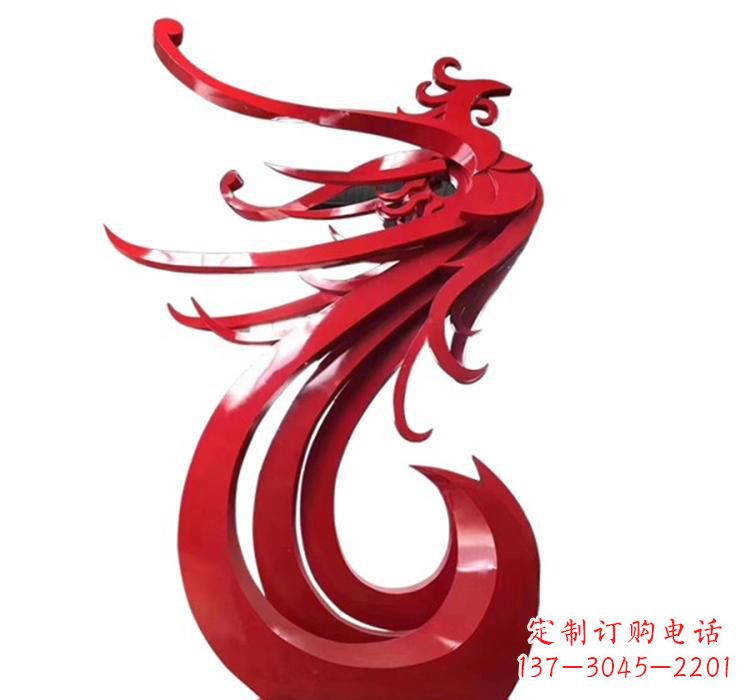 安阳不锈钢凤凰景观雕塑 (2)