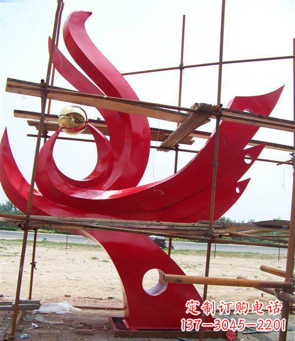 安阳不锈钢凤凰明珠广场景观雕塑