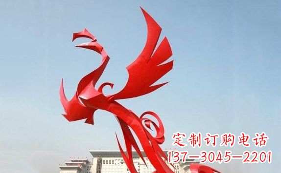 安阳不锈钢凤凰展翅雕塑