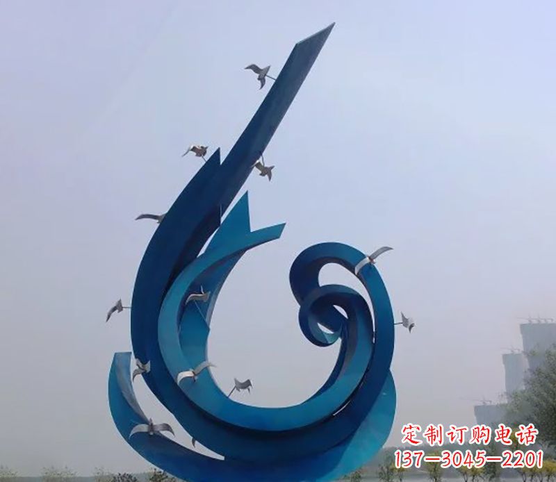 安阳不锈钢鸽子雕塑 (2)