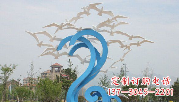 安阳不锈钢鸽子放飞雕塑