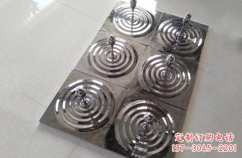 安阳不锈钢公园波纹水滴雕塑
