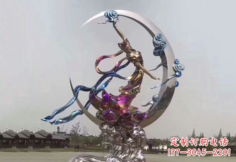 安阳不锈钢公园嫦娥奔月雕塑