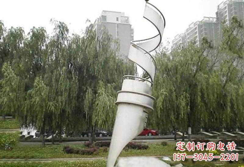 安阳不锈钢公园抽象钢笔雕塑