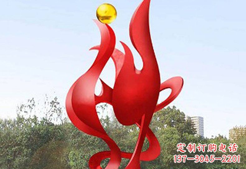 安阳不锈钢公园古代神兽凤凰雕塑