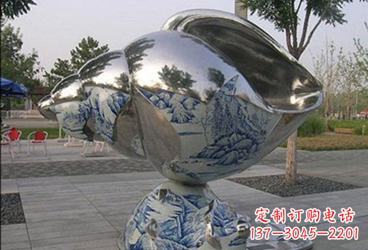 安阳不锈钢公园海螺雕塑