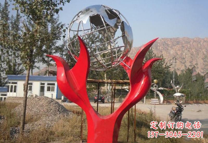 安阳不锈钢公园和平鸽地球雕塑