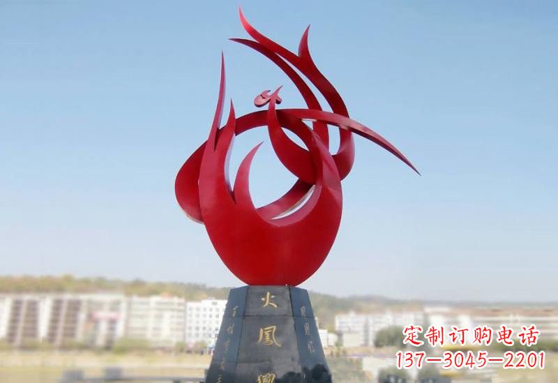 安阳不锈钢公园火凤凰雕塑
