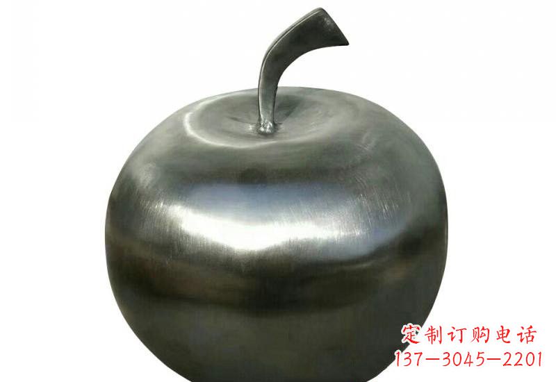 安阳不锈钢苹果雕塑精美的艺术之作