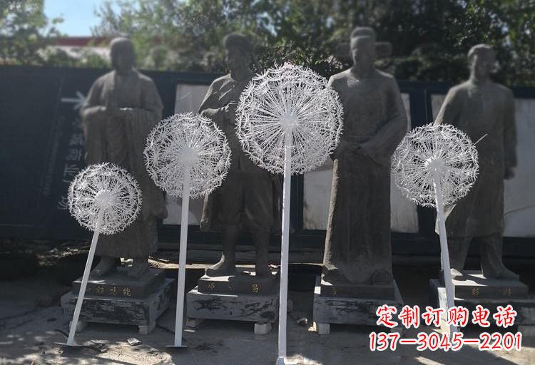 安阳不锈钢蒲公英喷泉雕塑