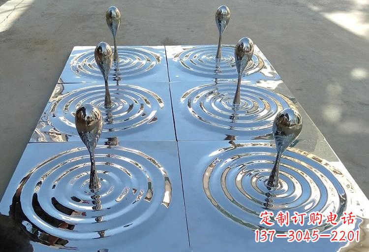 安阳不锈钢水滴雕塑激发自然之美