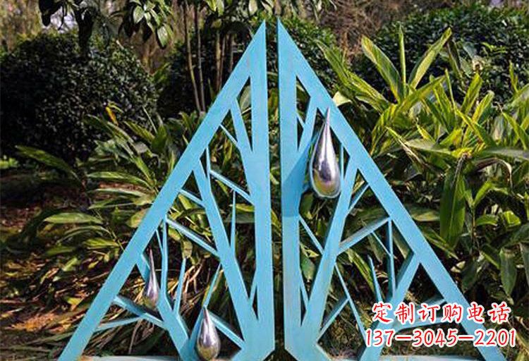 安阳不锈钢树枝雕塑——点缀不锈钢公园美景