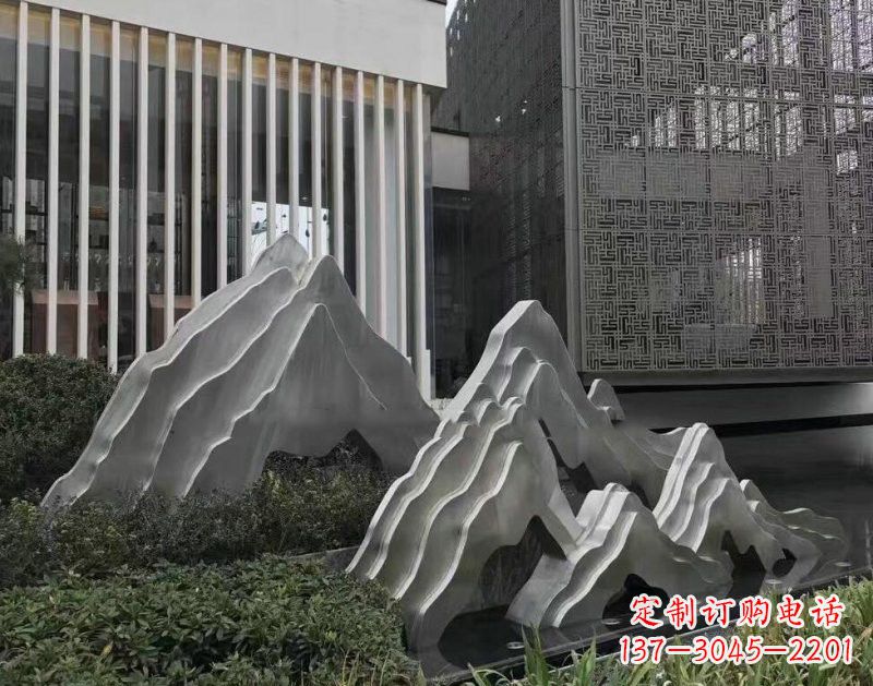 安阳不锈钢公园小区假山雕塑
