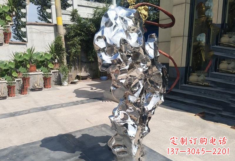 安阳不锈钢公园小区太湖石雕塑