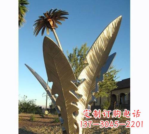 安阳不锈钢公园植物蒲公英雕塑