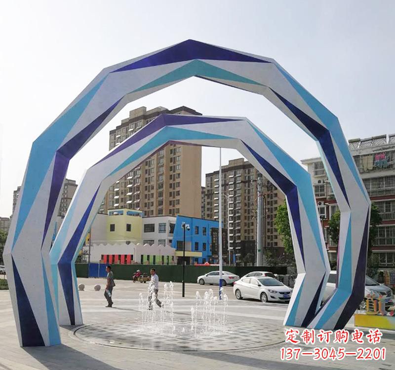 安阳不锈钢拱门雕塑令人惊叹的艺术品