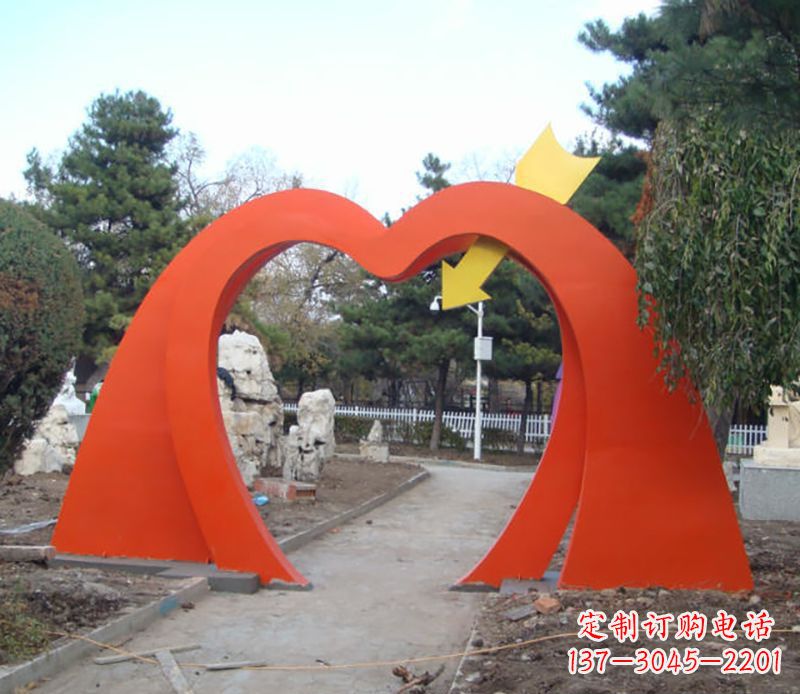 安阳不锈钢拱门雕塑给空间增添灵动之美
