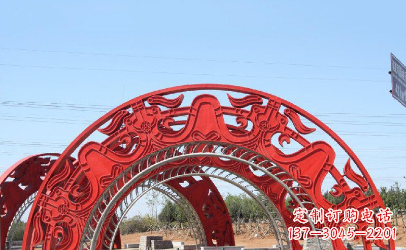 安阳不锈钢拱门雕塑美丽的艺术精品