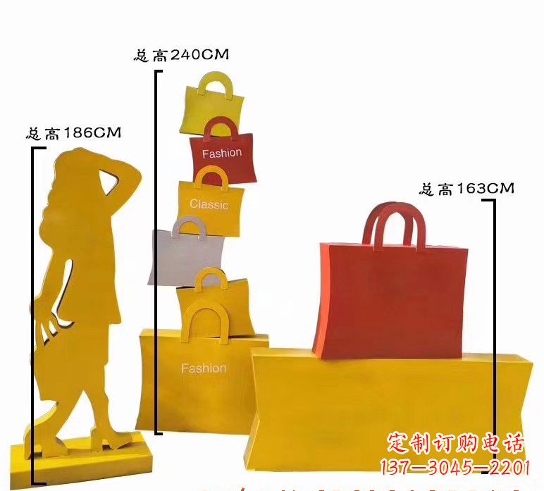 安阳不锈钢购物袋景观雕塑