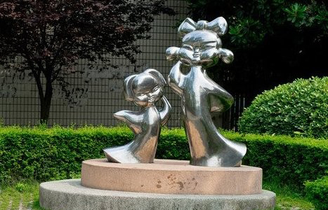 安阳不锈钢古代儿童雕塑