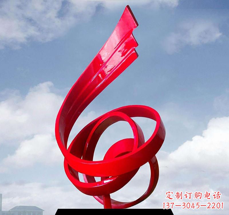 安阳不锈钢广场城市飘带雕塑