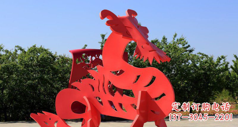安阳不锈钢广场抽象貔貅景观雕塑
