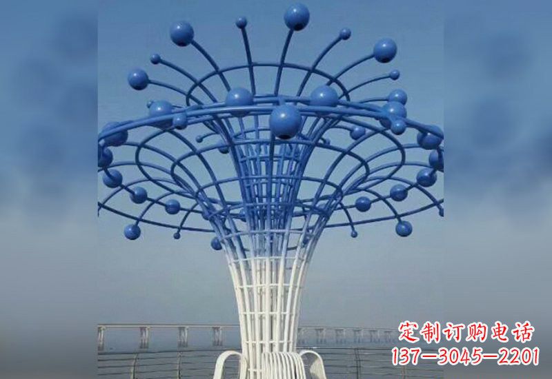 安阳不锈钢广场抽象喷泉雕塑