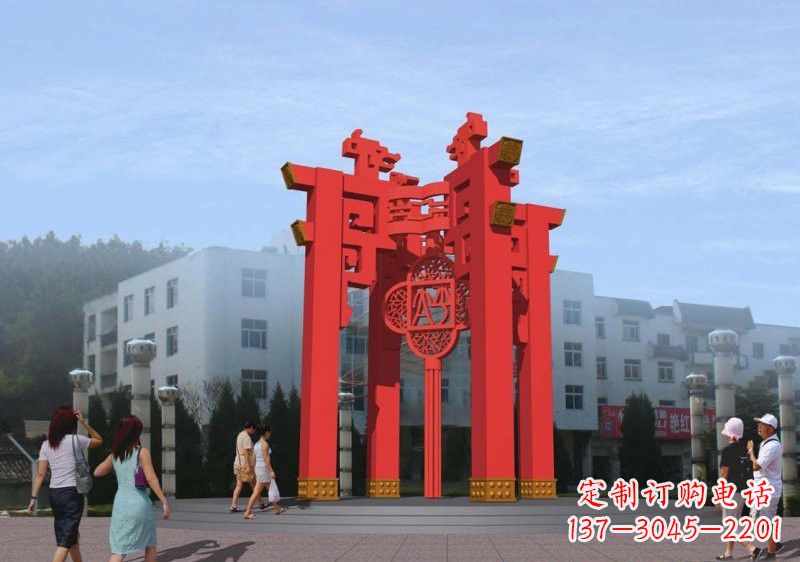 安阳不锈钢广场大型抽象灯笼设计图雕塑