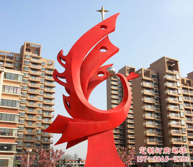 安阳不锈钢广场凤凰景观摆件