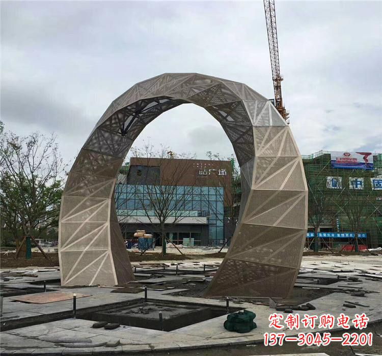 安阳不锈钢广场拱门雕塑