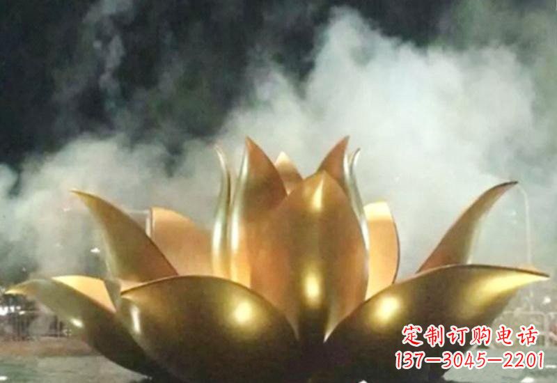 安阳不锈钢广场莲花喷泉雕塑