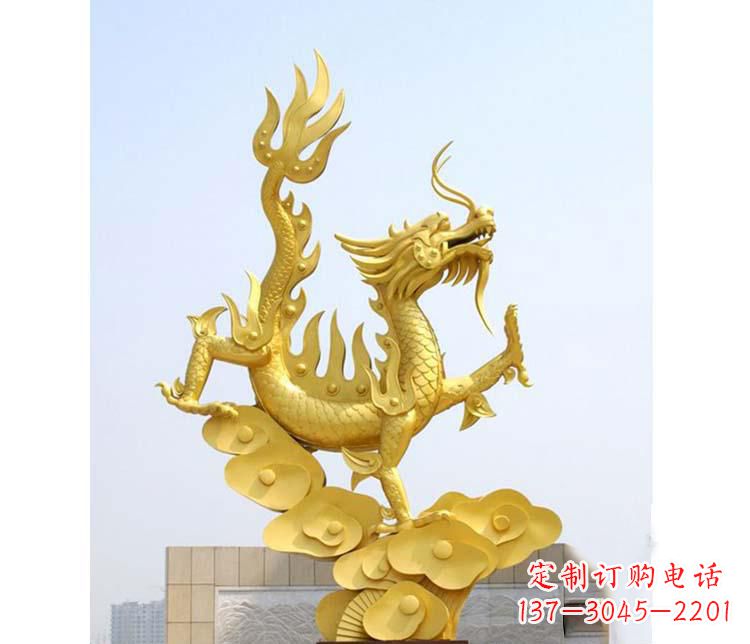 安阳不锈钢广场龙腾虎跃雕塑
