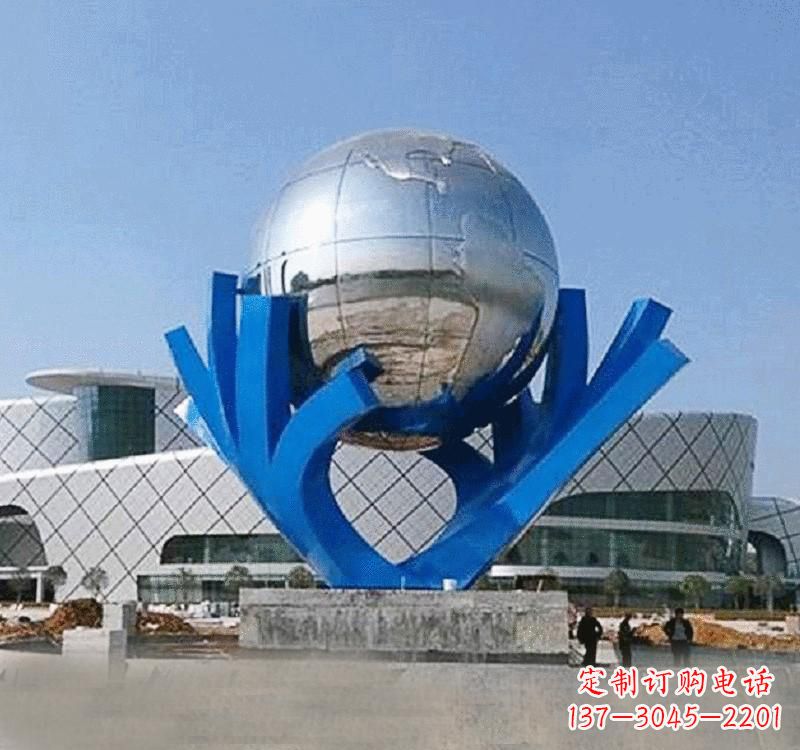 安阳不锈钢地球雕塑缔造绿色家园