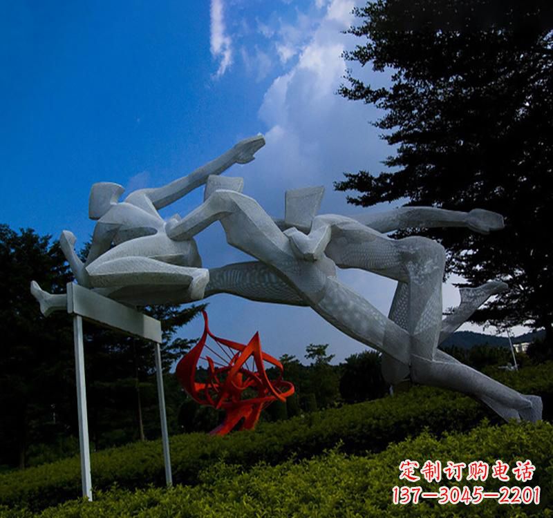 安阳不锈钢广场现代运动员雕塑