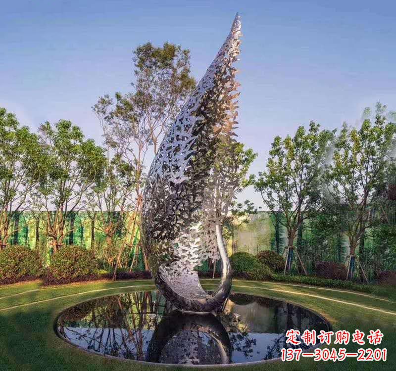 安阳不锈钢海浪凤凰雕塑