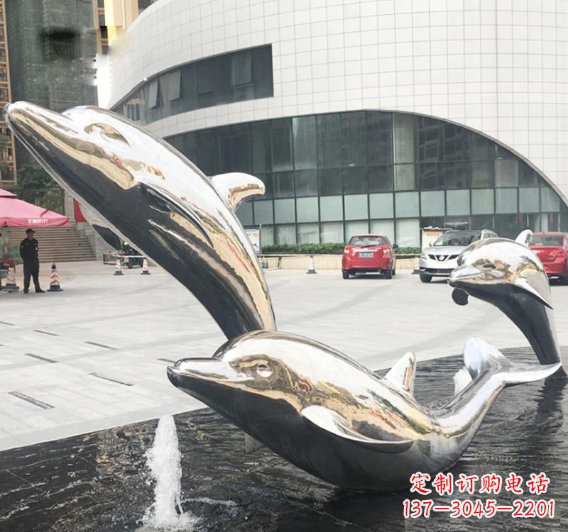 安阳不锈钢海豚雕塑艺术与美的结合