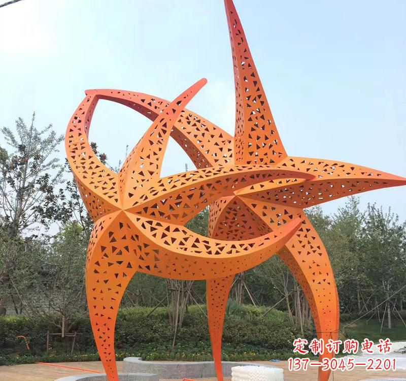 安阳不锈钢海星海洋动物雕塑