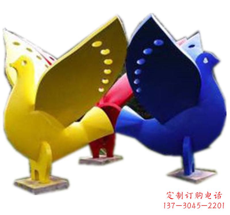 安阳不锈钢和平鸽雕塑2