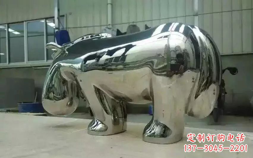 安阳不锈钢河马雕塑