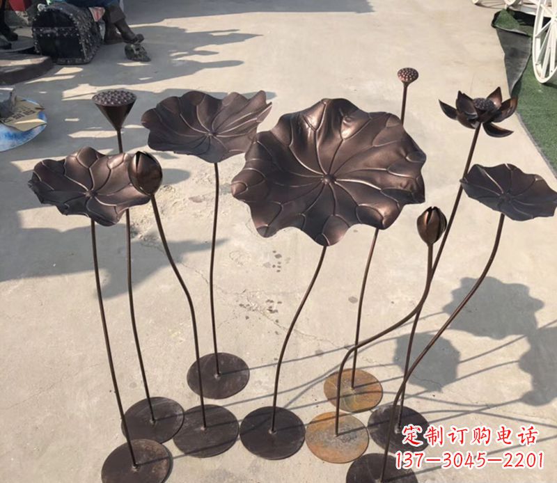 安阳不锈钢荷花公园景观雕塑