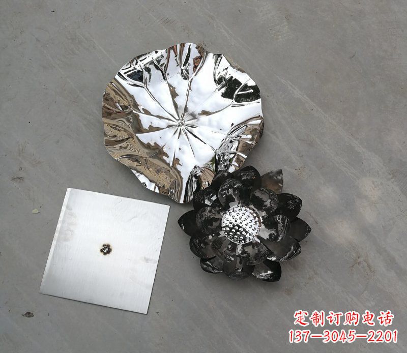 安阳不锈钢荷花荷叶公园雕塑